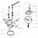 Carburetor Diagram and Parts List for 28221 7900001-7999999 - 1997 Lawn Boy Snow Blower